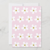 Pink White Simple Daisy 16 . Geburtstag Chic Einladung (Rückseite)