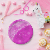 Pink & White Sparkle Aschenputtel Jedes Event Part Pappteller (Party)