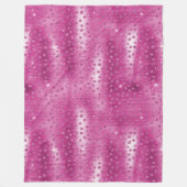 Pink White Sparkle Cheetah Print Fleecedecke (Vorderseite)