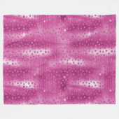 Pink White Sparkle Cheetah Print Fleecedecke (Vorderseite (Horizontal))