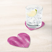 Pink White Sparkle Cheetah Print Untersetzer (Vor Ort)