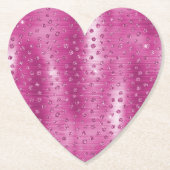 Pink White Sparkle Cheetah Print Untersetzer (Vorderseite)