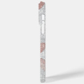 Pink White Sparkle Hearts Case-Mate iPhone Hülle (Rückseite / Links)