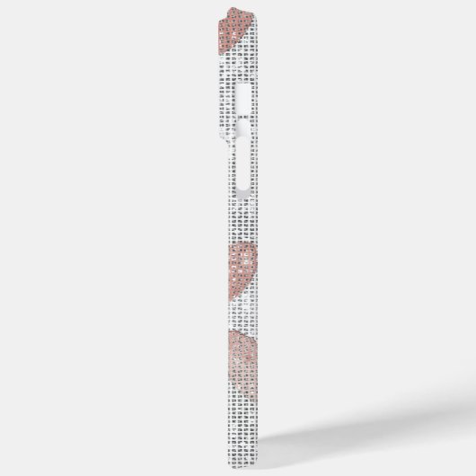 Pink White Sparkle Hearts Case-Mate iPhone Hülle (Rückseite / Links)