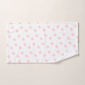 Pink & White Square Bathroom Towel Sets (Handtuch)