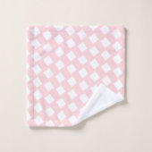 Pink & White Square Bathroom Towel Sets (Waschlappen)