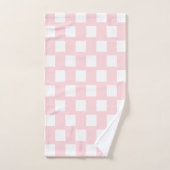 Pink & White Square Bathroom Towel Sets (Handtuch)