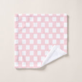 Pink & White Square Bathroom Towel Sets (Waschlappen)