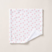Pink & White Square Bathroom Towel Sets (Waschlappen)