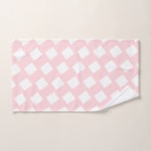 Pink & White Square Bathroom Towel Sets (Handtuch)