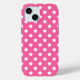 Pink White Stars Muster dekorativ Case-Mate iPhone Hülle