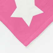 Pink White Stars Muster dekorativ Fleecedecke (Ecke)