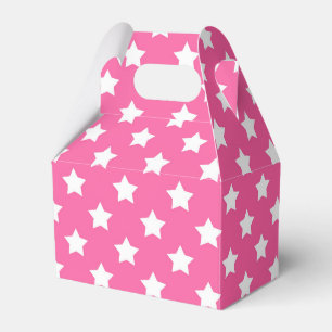 Pink White Stars Muster dekorativ Geschenkschachtel