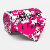 Pink & White Stars - Scenester Neck Ties Krawatte (Gerollt)