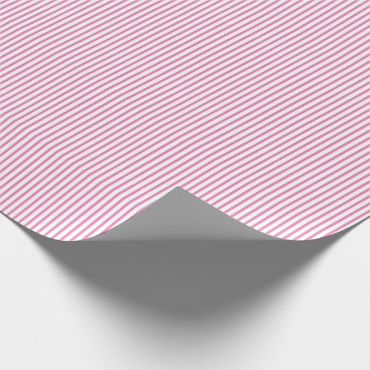 Pink White Strip Camouflage Patterns Girly Modern Geschenkpapier (Ecke)