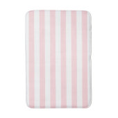Pink & White Stripe Bathmat  Badematte (Vorderseite Vertikal)