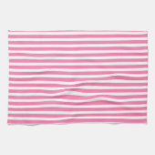 Pink White Stripe Chef Geschirrtuch (Horizontal)