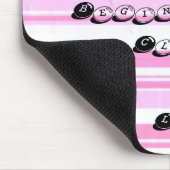 Pink White Stripe Happy Sun Maus Pad! Mousepad (Ecke)