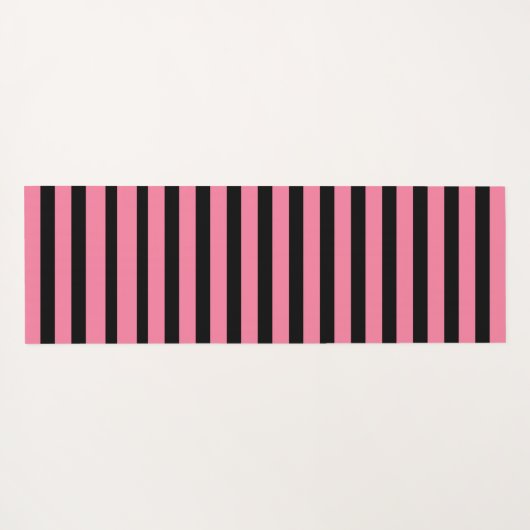 Pink & white striped yoga mat yogamatte (Rückseite (Horizontal))