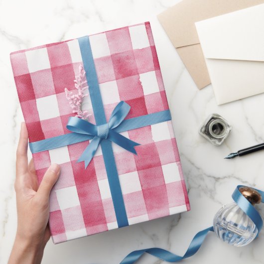 Pink White Stripes Birthday Geschenkpapier (Schenken)