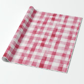 Pink White Stripes Birthday Geschenkpapier (Ungerollt)