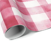 Pink White Stripes Birthday Geschenkpapier (Rolleneckpunkt)