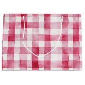 Pink White Stripes Birthday Große Geschenktüte (Vorderseite)