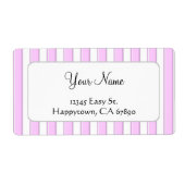 Pink White Stripes Custom Template Large Shipping (Vorne)