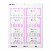 Pink White Stripes Custom Template Large Shipping (Vorne)