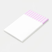 Pink White Stripes Pattern Sticker Post-it Klebezettel (angewinkelt)