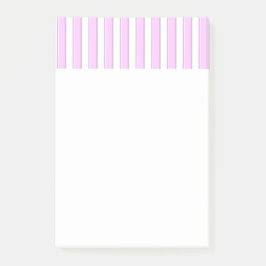 Pink White Stripes Pattern Sticker Post-it Klebezettel