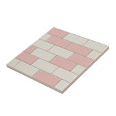 Pink White Subway Tile Muster Backsplash Fliese (Seite)