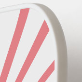 Pink White Sun Mit Monogramm Pickleball Paddel Schläger (Linke Seite)