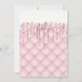 PINK WHITE TUFTED CAKE JEDEN ANLASS GEBURTSTAG EINLADUNG (Rückseite)