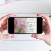 Pink White Tulip Blumen Spring Brautparty Einladung