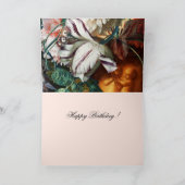 PINK WHITE TULIPS, KUPIDEN, BLUME Geburtstag Karte (Innenseite)