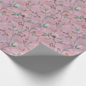 Pink & White Tulips Muster Geschenkpapier (Ecke)