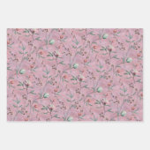Pink & White Tulips Muster Geschenkpapier Set (Vorderseite 2)
