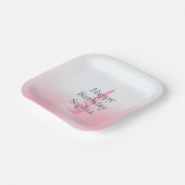 Pink White Unicorn Geburtstag Pappteller (Gewinkelt)