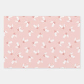 PINK & WHITE URLAUB MISTLETOE HERZEN SCHNEEBEREICH GESCHENKPAPIER SET (Vorderseite 2)