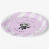  Pink White Vertical Stripe Freud Cartoon Center  Pappteller (Schrägansicht)