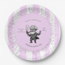  Pink White Vertical Stripe Freud Cartoon Center  Pappteller