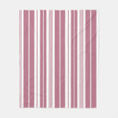 Pink White Vertikal Stripes Muster Fleecedecke (Vorderseite)