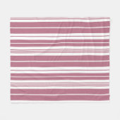 Pink White Vertikal Stripes Muster Fleecedecke (Vorderseite (Horizontal))
