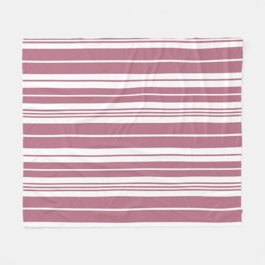 Pink White Vertikal Stripes Muster Fleecedecke (Vorderseite (Horizontal))
