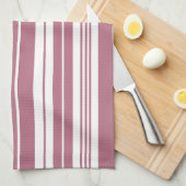 Pink White Vertikal Stripes Muster Geschirrtuch (Viertel Falte)