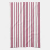 Pink White Vertikal Stripes Muster Geschirrtuch (Vertikal)