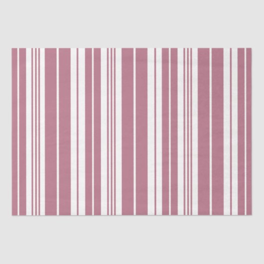 Pink White Vertikal Stripes Muster Seidenpapier (Vorderseite)