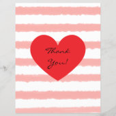 Pink White Watercolor Stripes Summer Sale Flyer (Hinten)