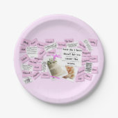 Pink White Wedding Celebration Custom Paper Teller (Vorderseite)